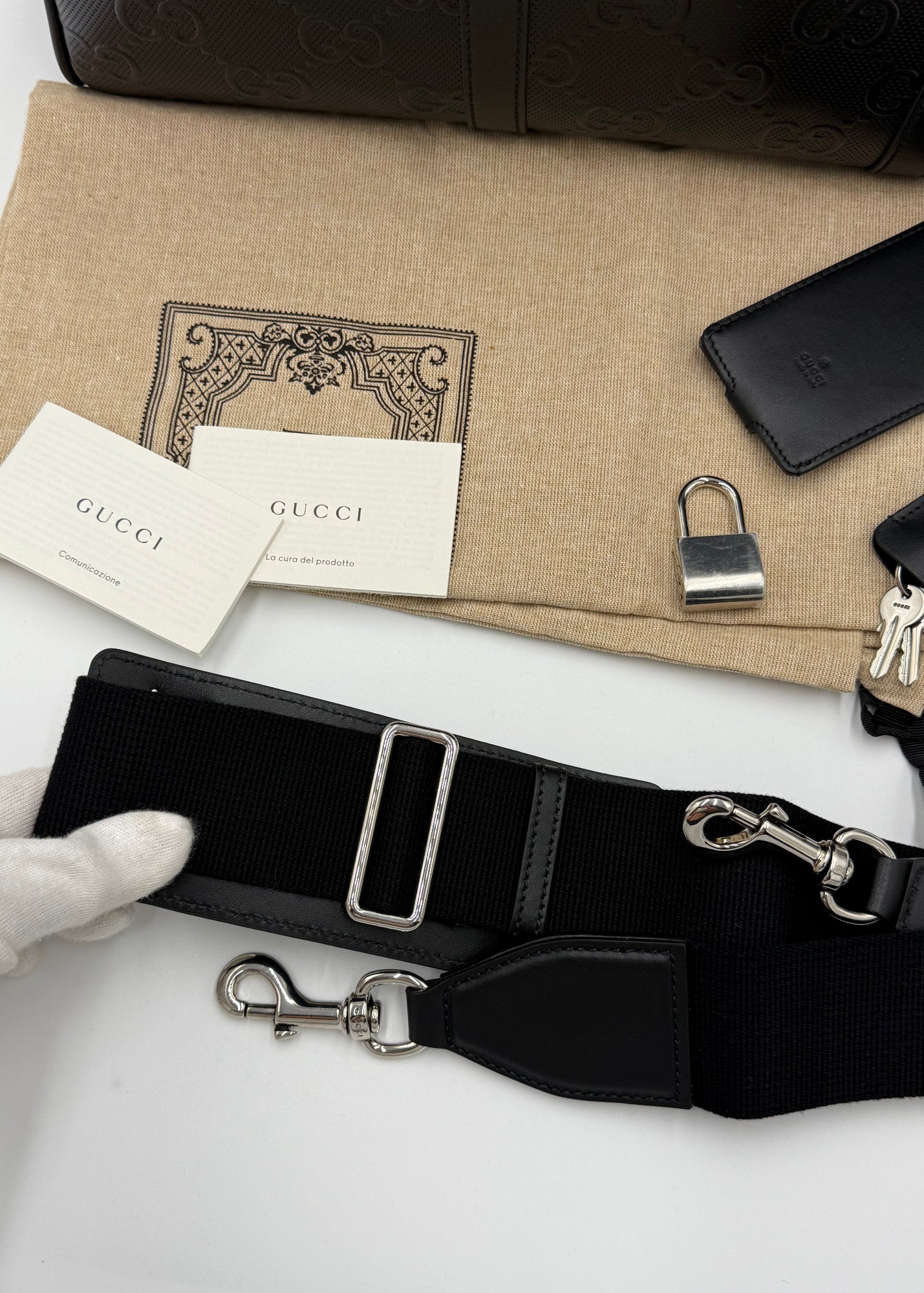 Gucci Borsone da Viaggio Jumbo GG Medio Nero