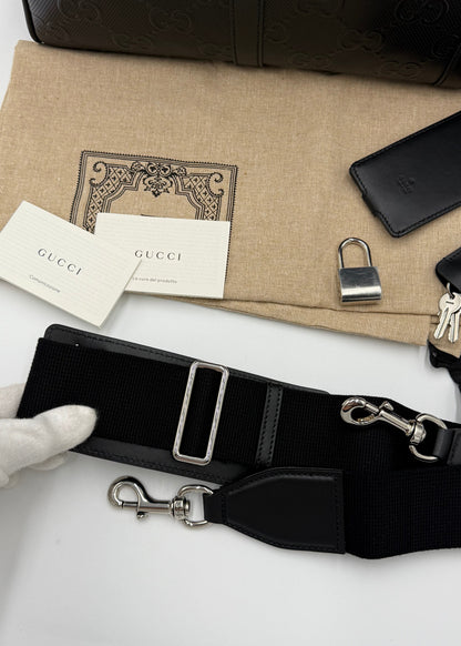 Gucci Borsone da Viaggio Jumbo GG Medio Nero