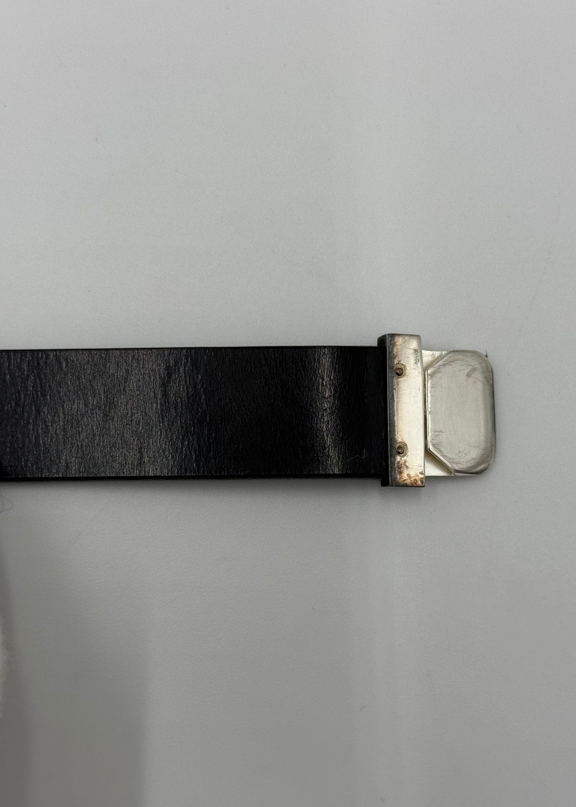Gucci Bracciale Vintage in Pelle e Argento 925 Nero - Pally Vintage Closet