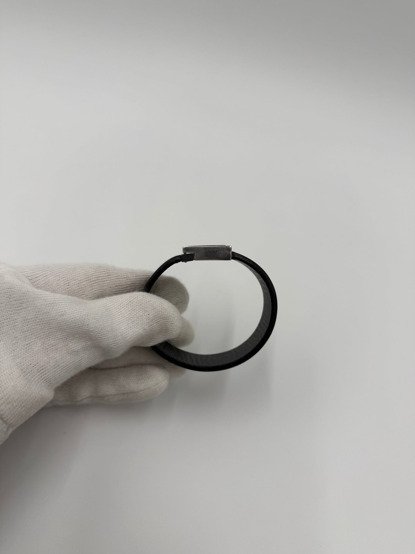 Gucci Bracciale Vintage in Pelle e Argento 925 Nero - Pally Vintage Closet