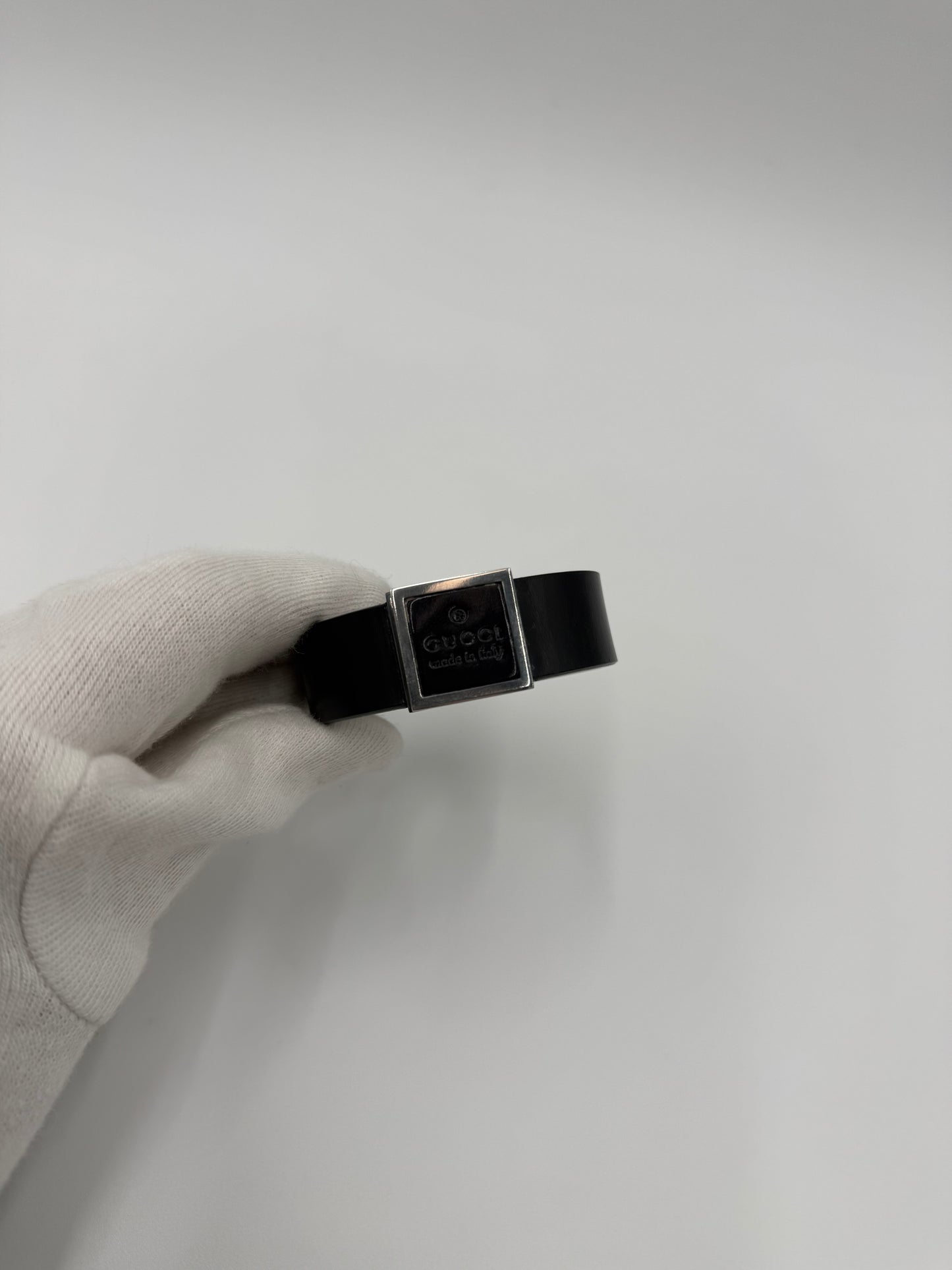 Gucci Bracciale Vintage in Pelle e Argento 925 Nero - Pally Vintage Closet