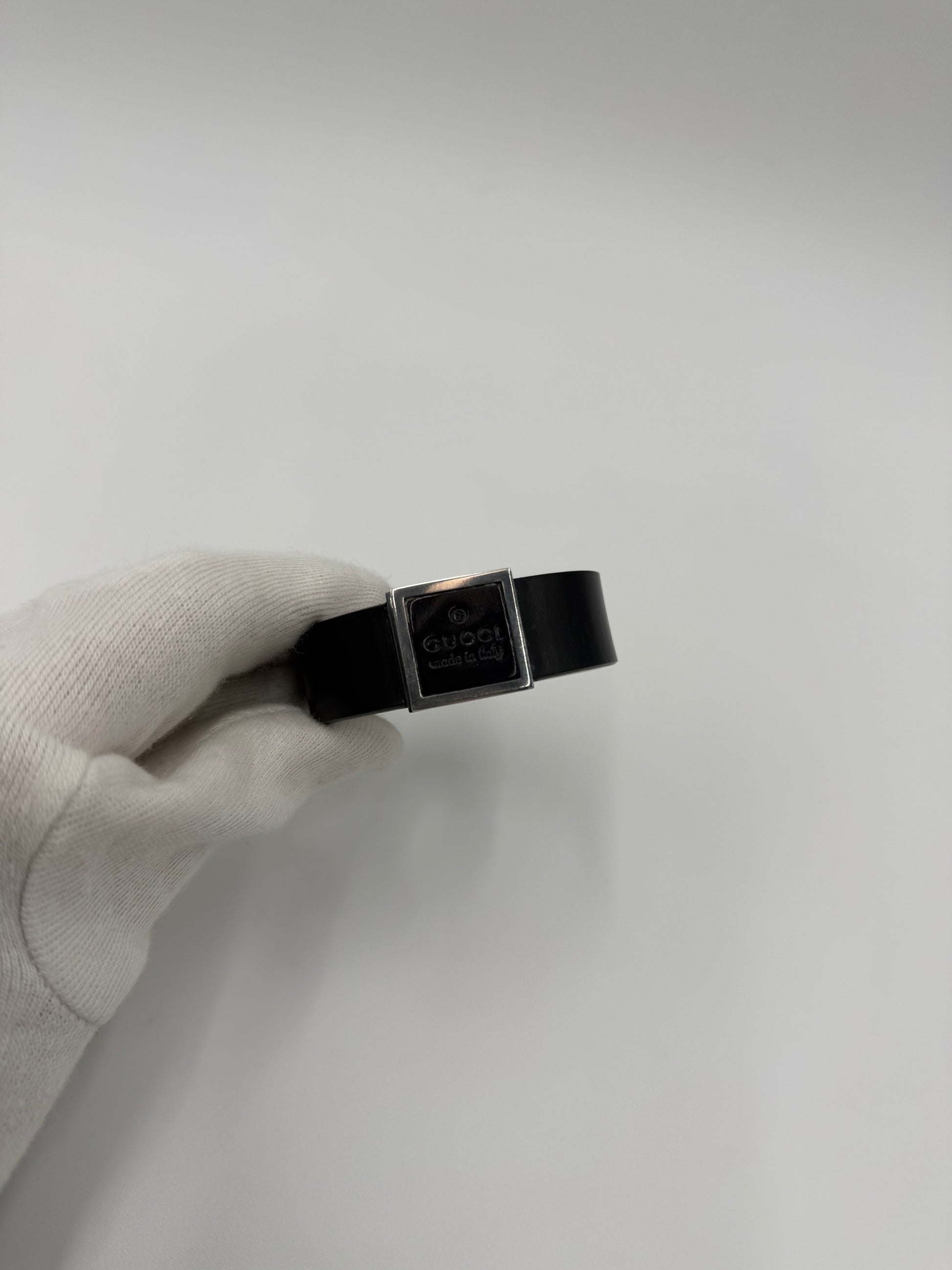 Gucci Bracciale Vintage in Pelle e Argento 925 Nero - Pally Vintage Closet