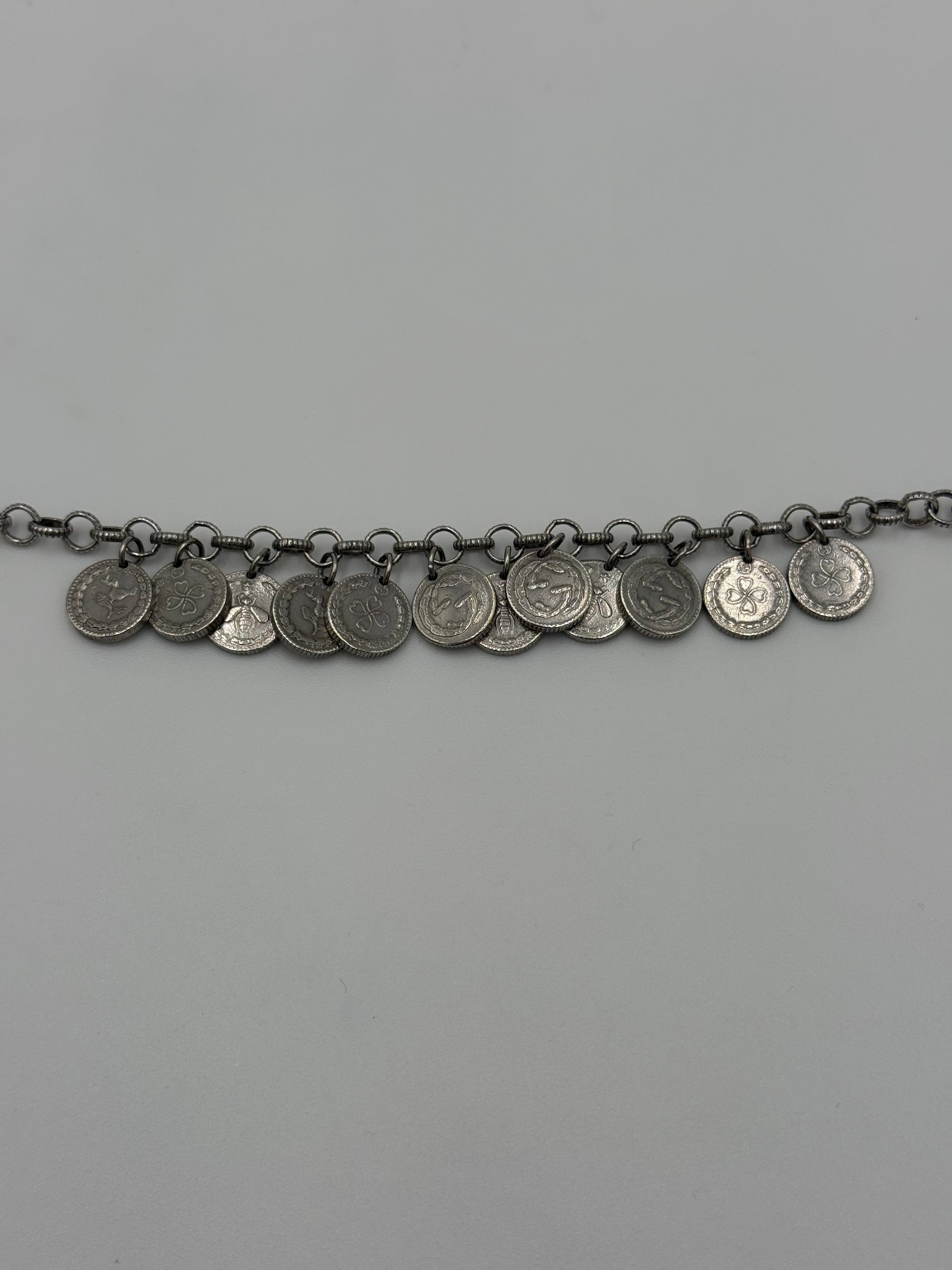 Gucci Bracciale con Ciondoli Moneta Multipli in Argento 925 - Pally Vintage Closet