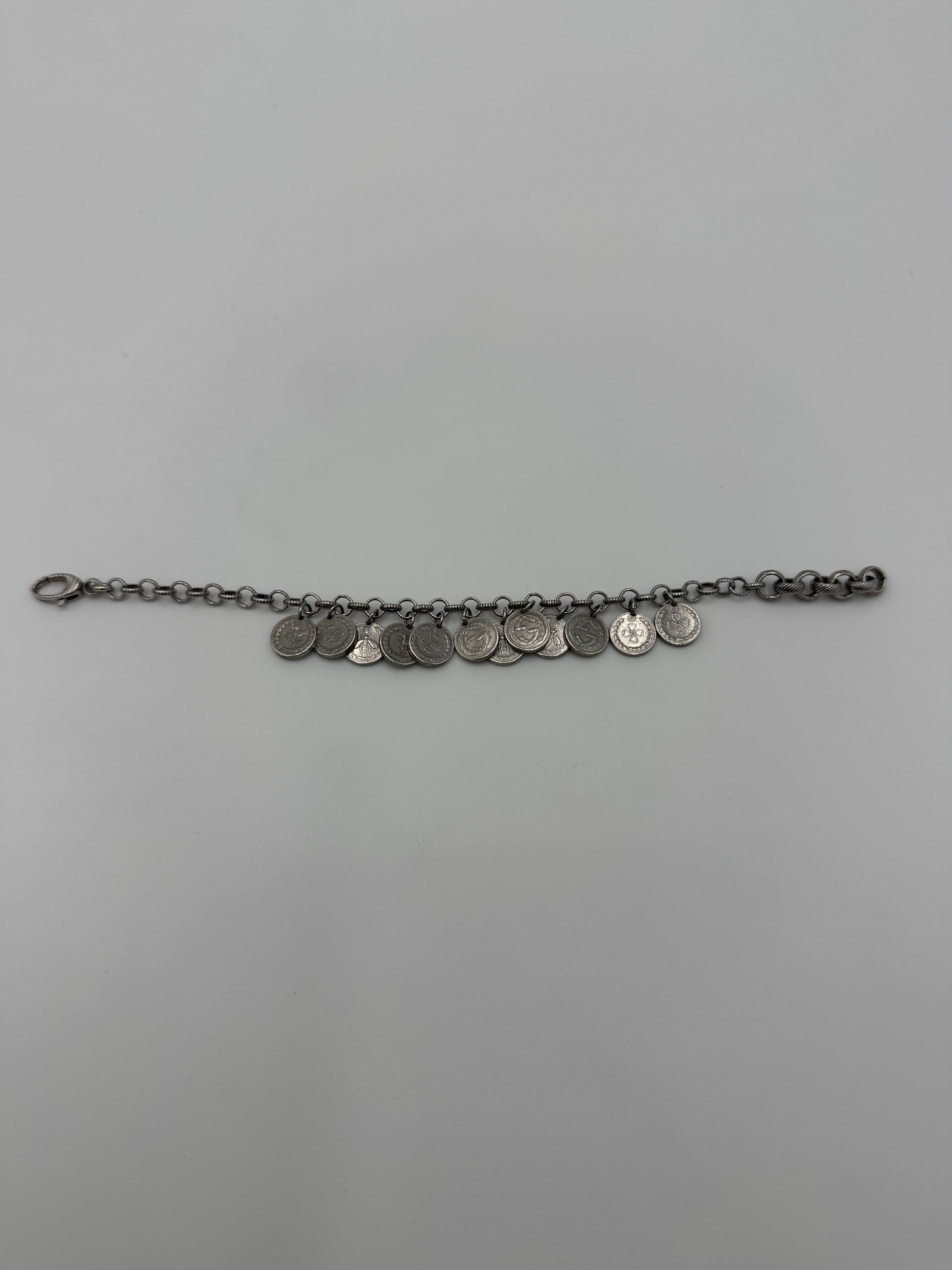 Gucci Bracciale con Ciondoli Moneta Multipli in Argento 925 - Pally Vintage Closet