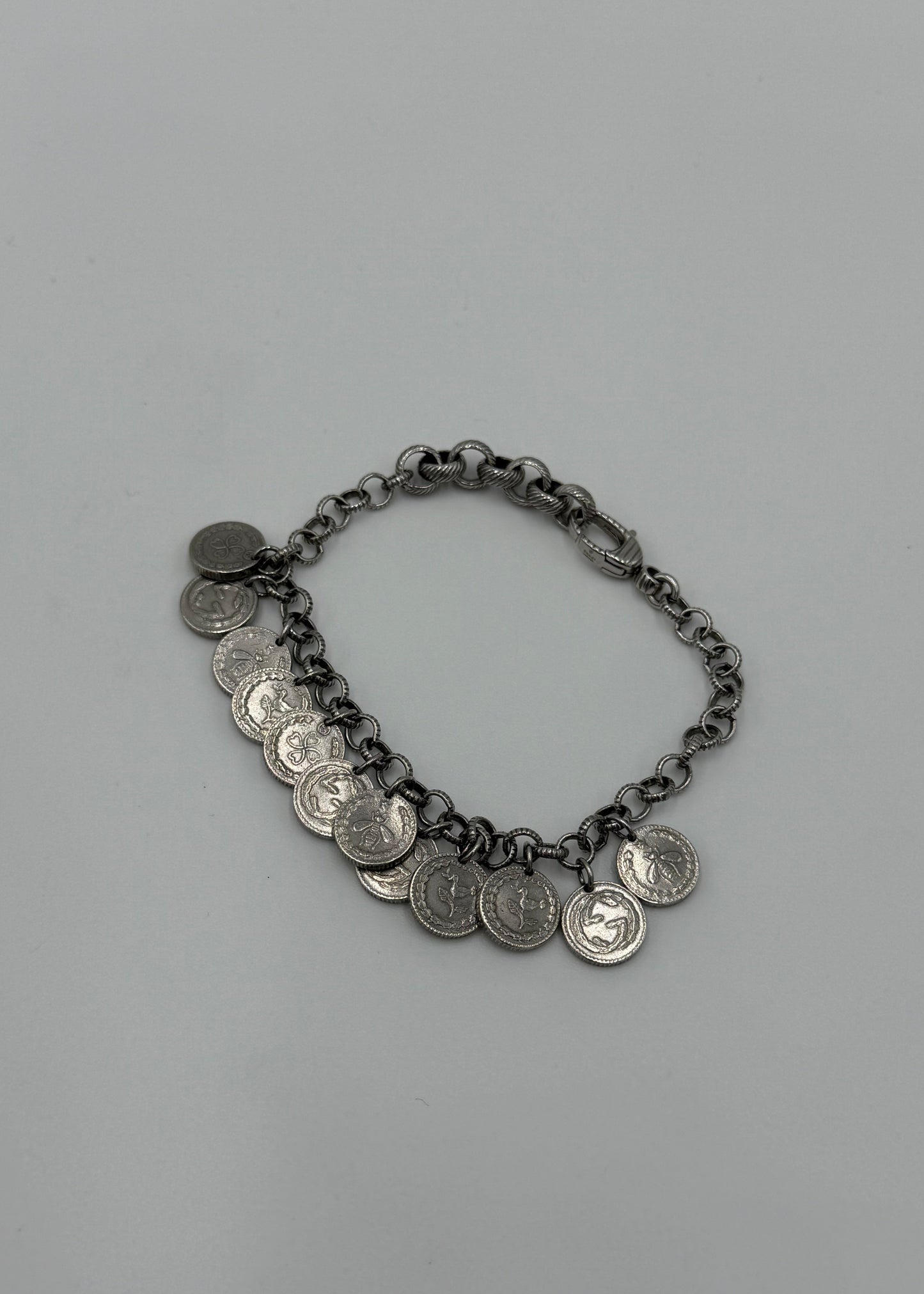 Gucci Bracciale con Ciondoli Moneta Multipli in Argento 925 - Pally Vintage Closet