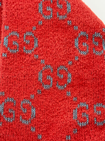 Gucci-Calzini-Warm-Logg-in-Maglia-GG-Rosso-e-Blu-70031224439108 - Pally Vintage Closet