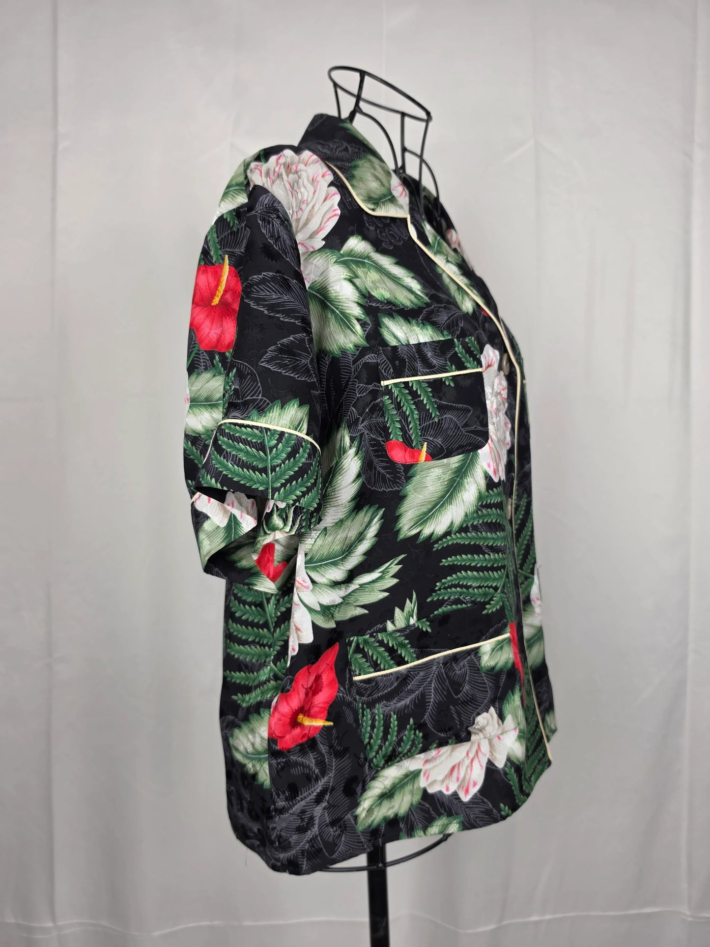 Gucci-Camicia-Hawaiian-Soul-in-Jacquard-di-Seta-Verde-70263528915268 - Pally Vintage Closet
