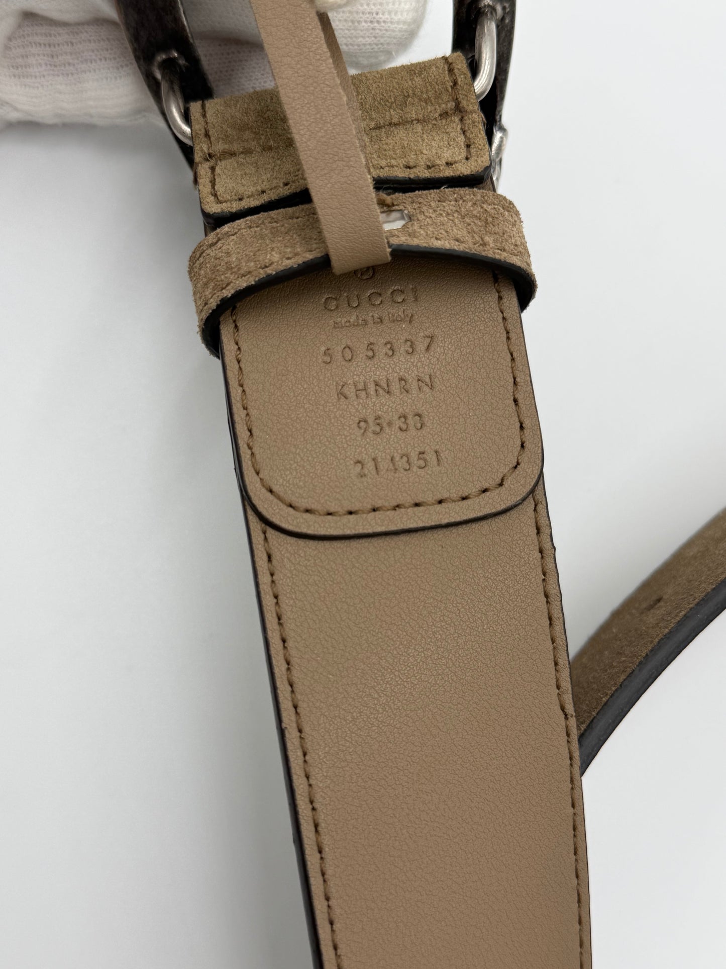 Gucci Cintura Dionysus in Tela GG Supreme con Fibbia Serpente - Pally Vintage Closet