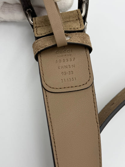 Gucci Cintura Dionysus in Tela GG Supreme con Fibbia Serpente - Pally Vintage Closet