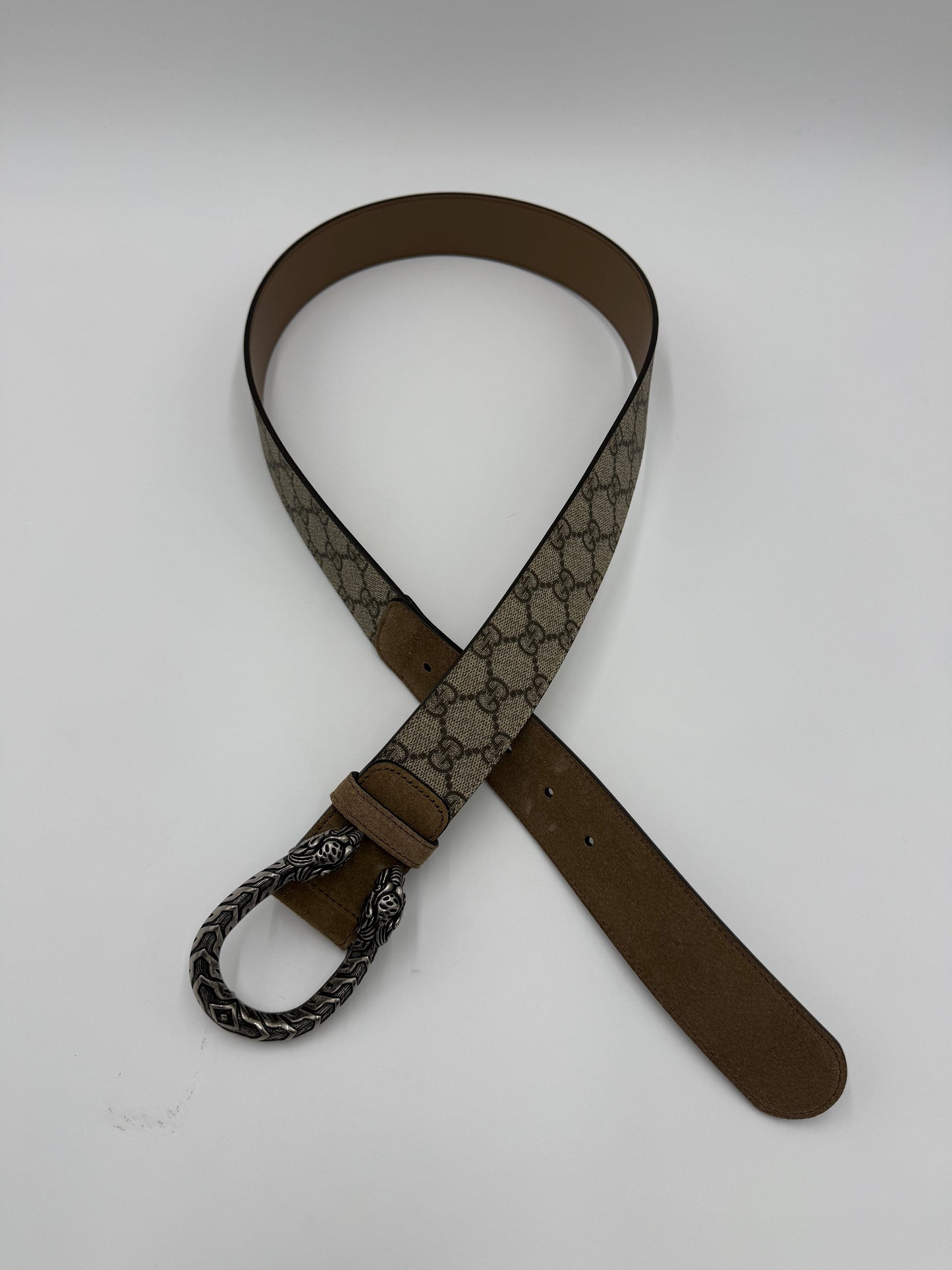 Gucci Cintura Dionysus in Tela GG Supreme con Fibbia Serpente - Pally Vintage Closet