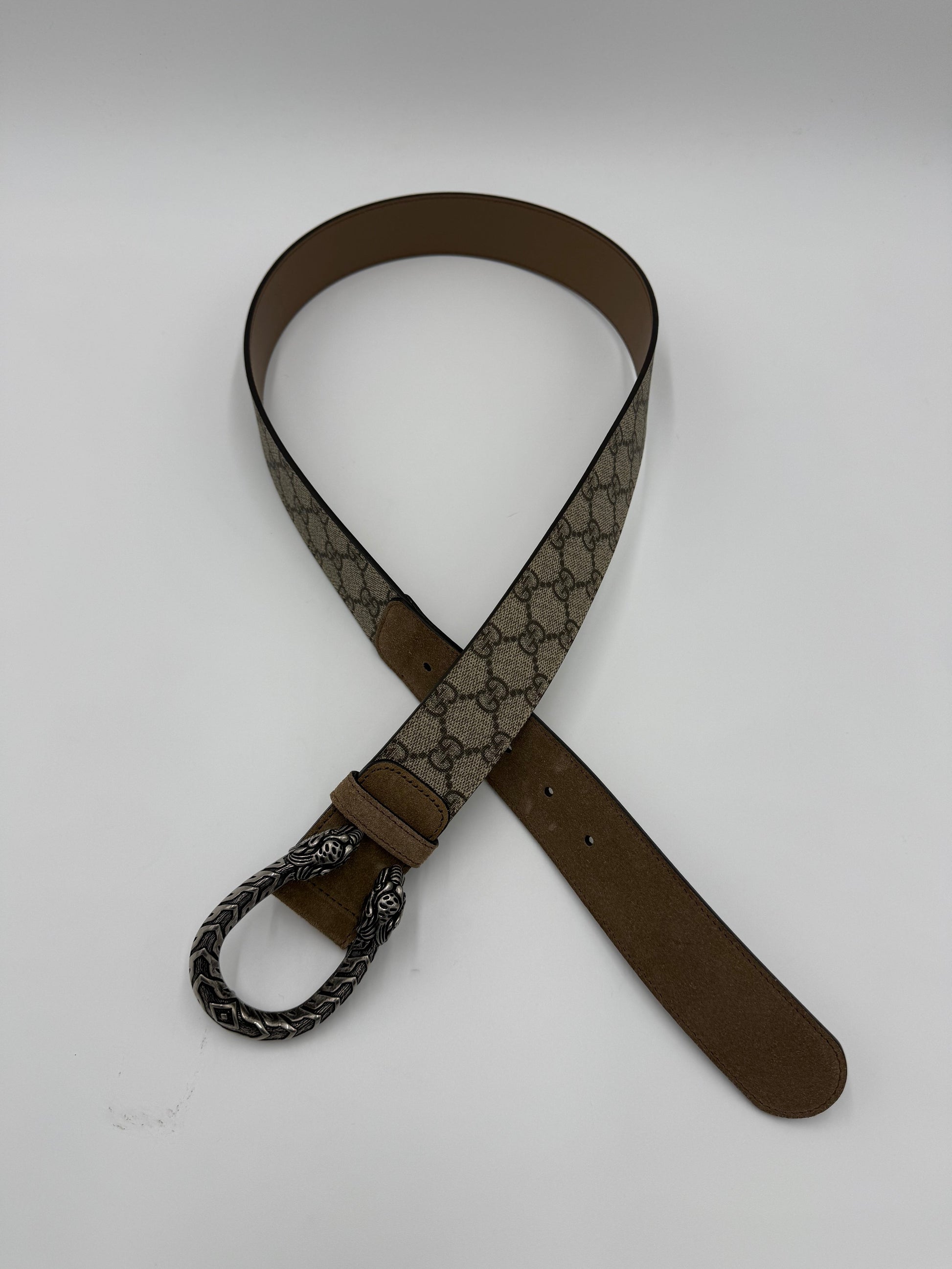 Gucci Cintura Dionysus in Tela GG Supreme con Fibbia Serpente - Pally Vintage Closet