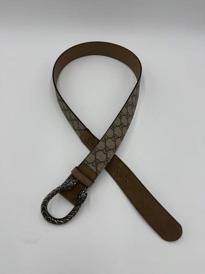 Gucci Cintura Dionysus in Tela GG Supreme con Fibbia Serpente - Pally Vintage Closet