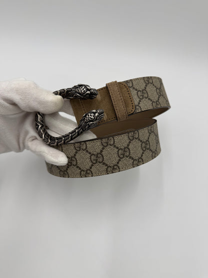 Gucci Cintura Dionysus in Tela GG Supreme con Fibbia Serpente - Pally Vintage Closet