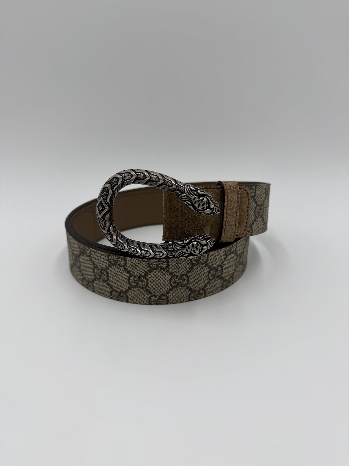 Gucci Cintura Dionysus in Tela GG Supreme con Fibbia Serpente - Pally Vintage Closet