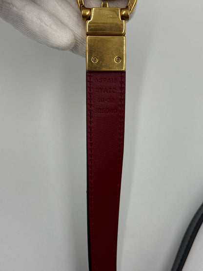 Gucci Cintura Marmont Reversibile in Pelle Bordeaux e Nera - Pally Vintage Closet