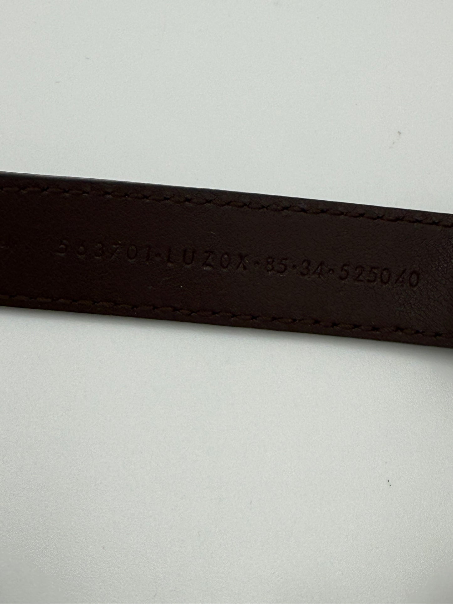 Gucci Cintura in Pelle di Lucertola Framed G Marrone - Pally Vintage Closet