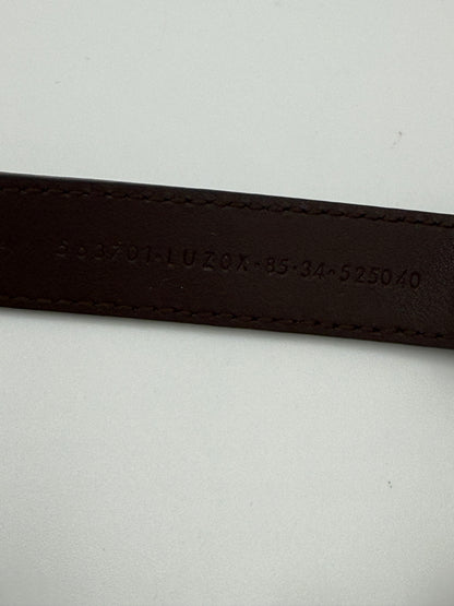 Gucci Cintura in Pelle di Lucertola Framed G Marrone - Pally Vintage Closet