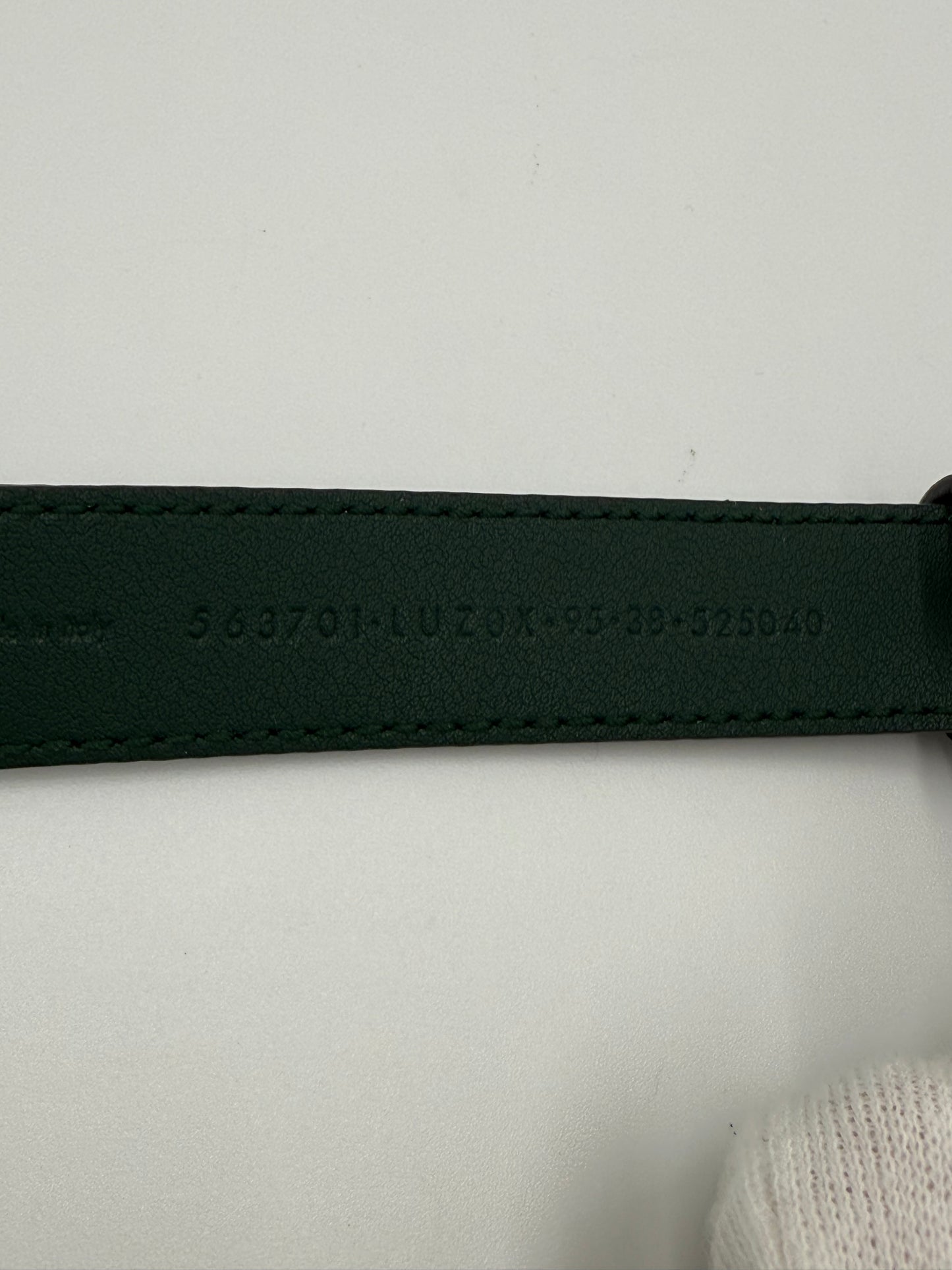 Gucci Cintura in Pelle di Lucertola Framed G Verde - Pally Vintage Closet