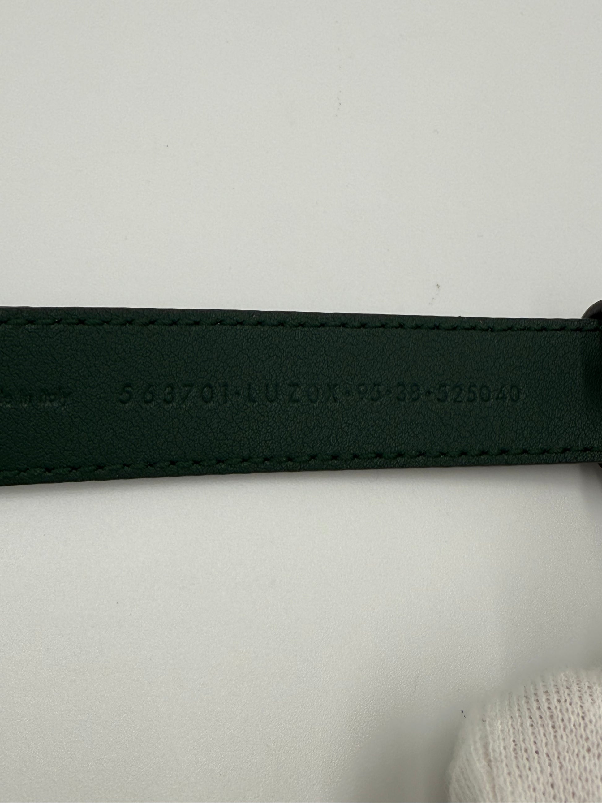 Gucci Cintura in Pelle di Lucertola Framed G Verde - Pally Vintage Closet