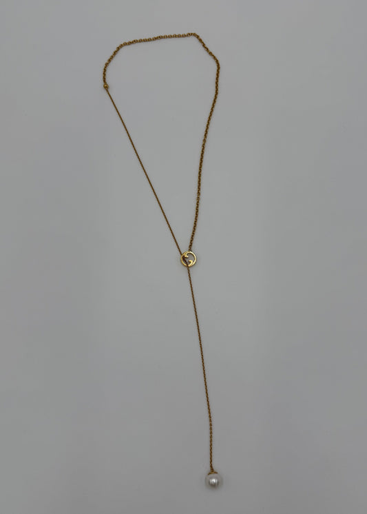 Gucci Collana Blondie con Perla a Goccia