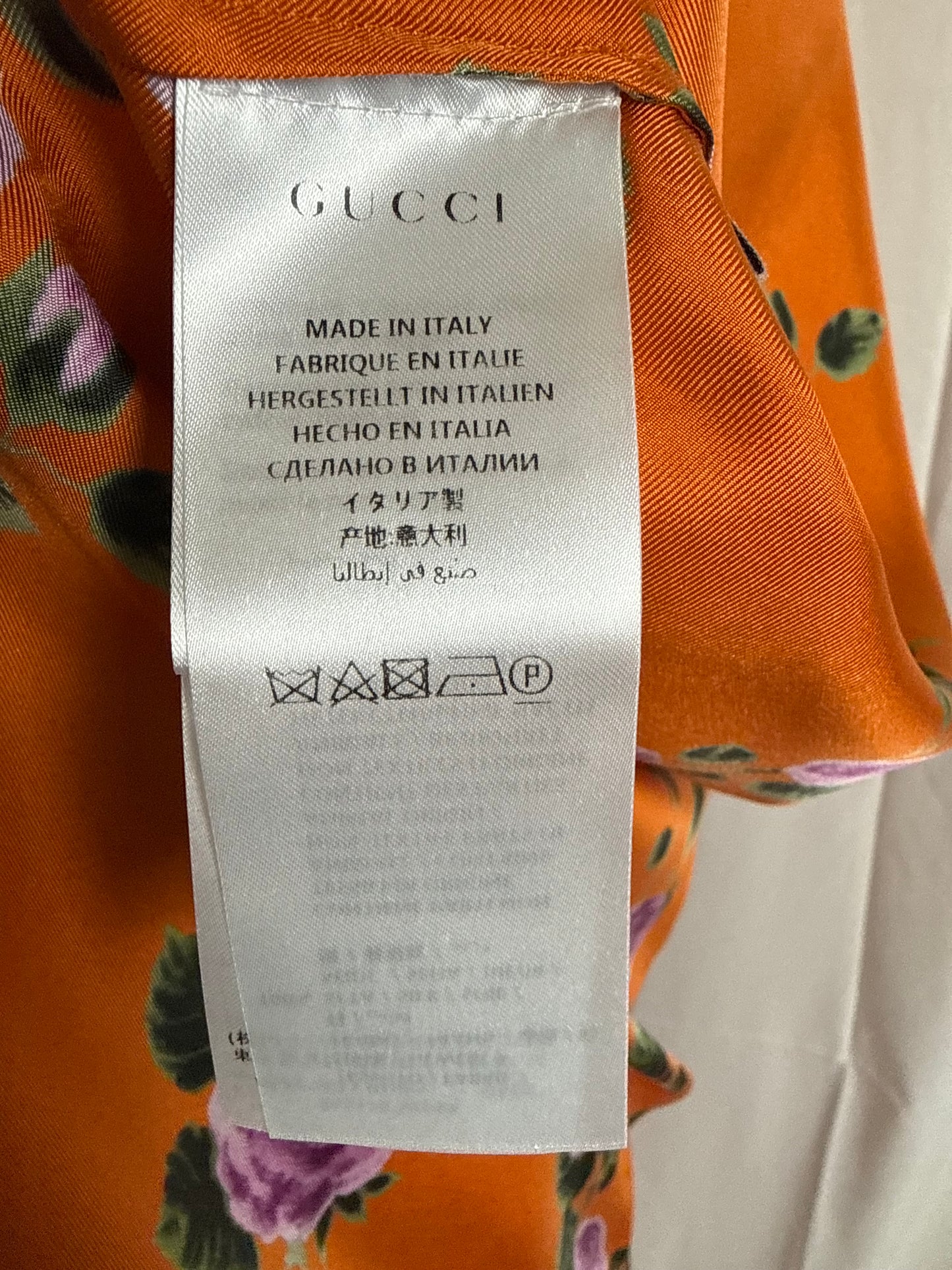 Gucci Completo Gonna e Blusa Stampa Floreale Arancione - Pally Vintage Closet