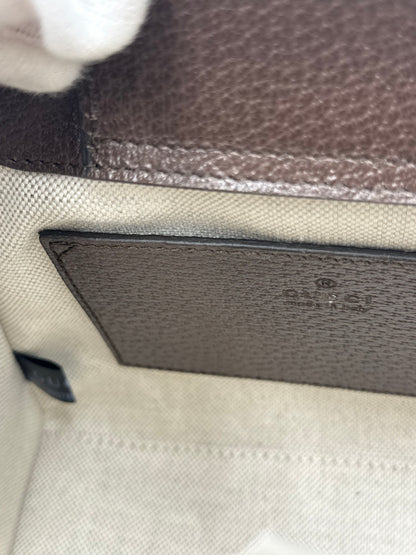 Gucci Diana Mini Tote in Tessuto Jumbo GG e Bamboo Marrone - Pally Vintage Closet