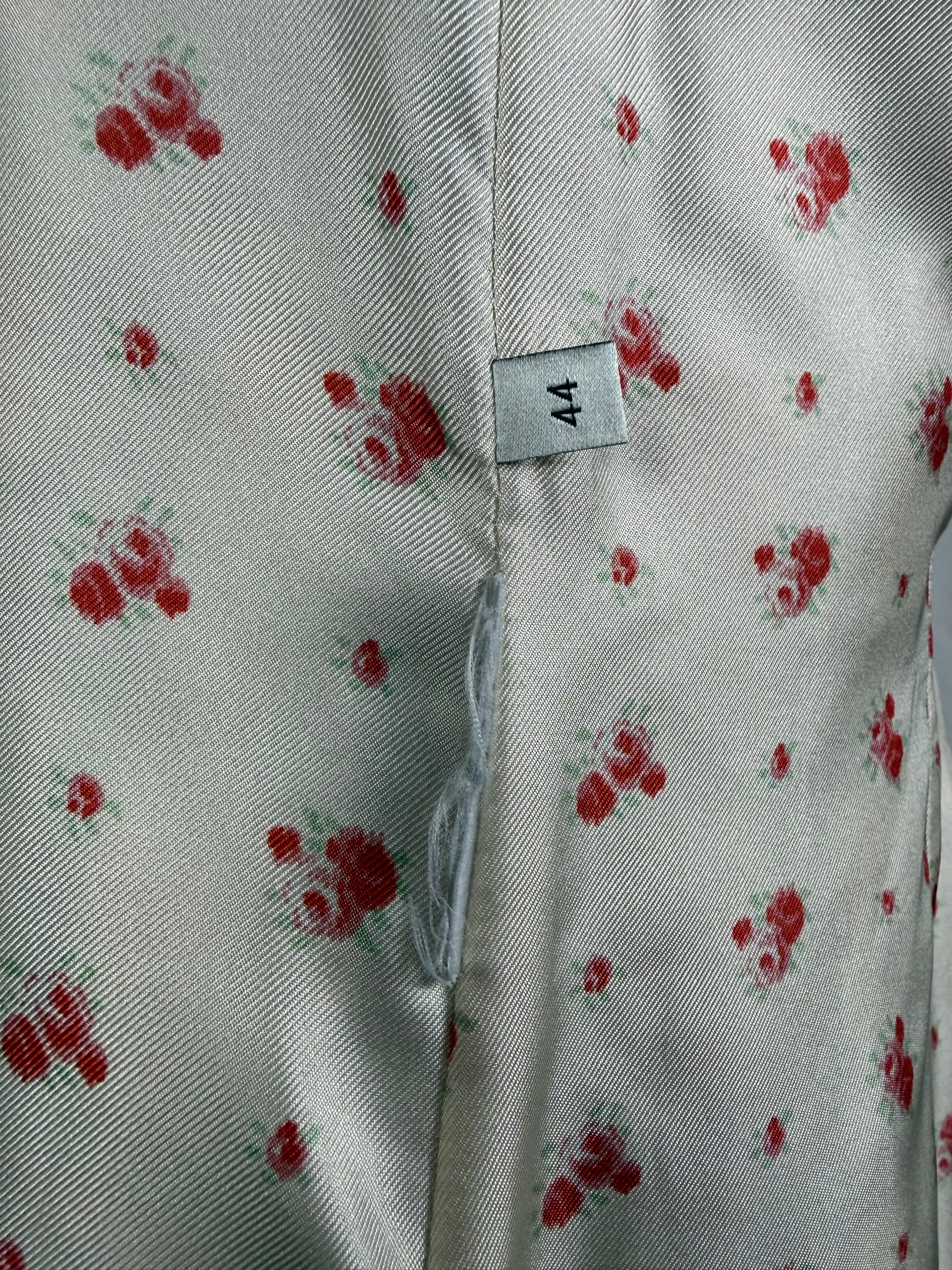 Gucci Giacca Cardigan in Tweed Web Stripe Bianco Blu - Pally Vintage Closet