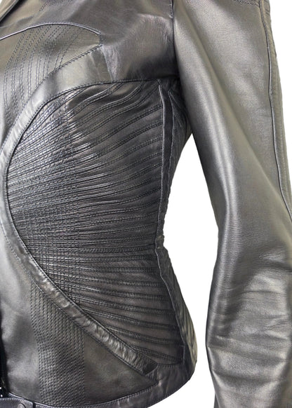 Gucci Giacca Tom Ford in Pelle con Cuciture Sagomate Nera - Pally Vintage Closet