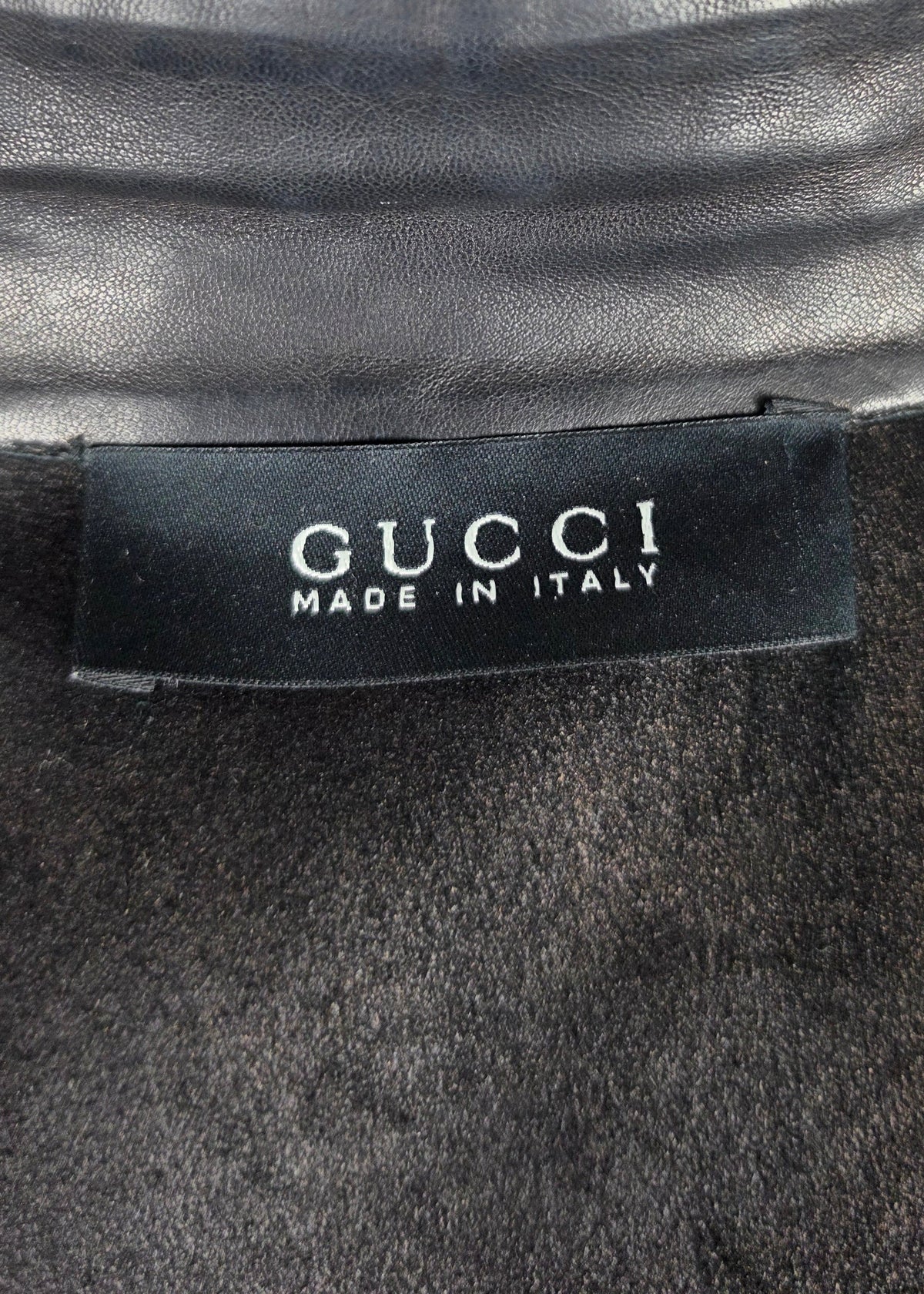Gucci Giacca Tom Ford in Pelle con Cuciture Sagomate Nera - Pally Vintage Closet