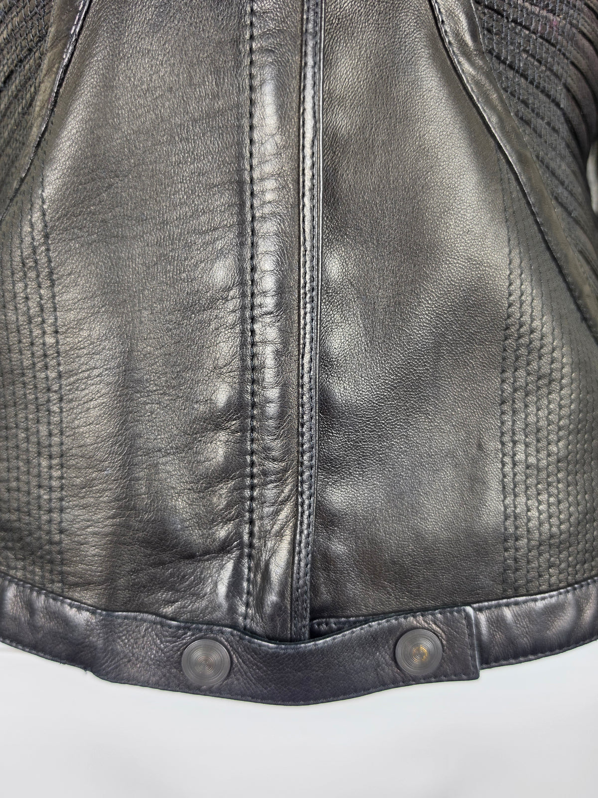 Gucci Giacca Tom Ford in Pelle con Cuciture Sagomate Nera - Pally Vintage Closet
