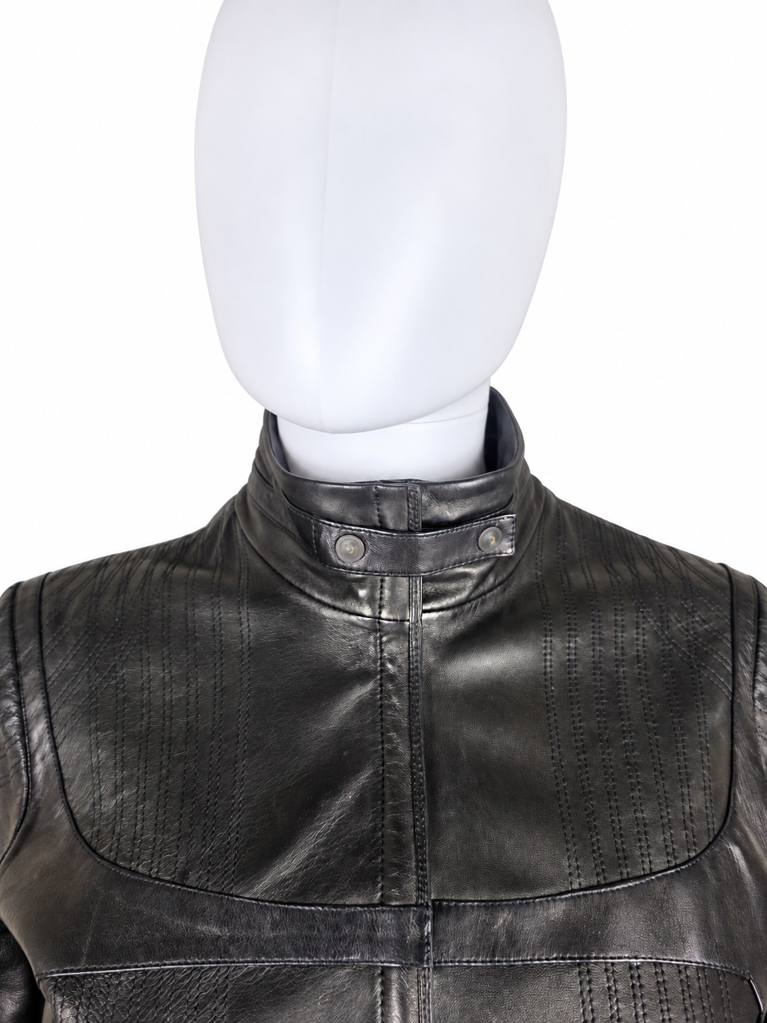 Gucci Giacca Tom Ford in Pelle con Cuciture Sagomate Nera - Pally Vintage Closet