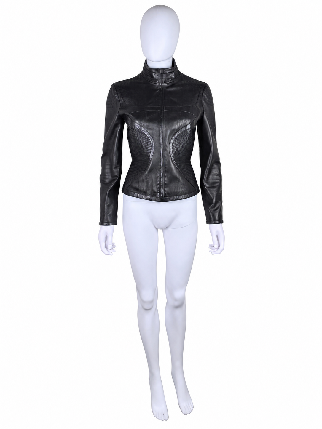 Gucci Giacca Tom Ford in Pelle con Cuciture Sagomate Nera - Pally Vintage Closet