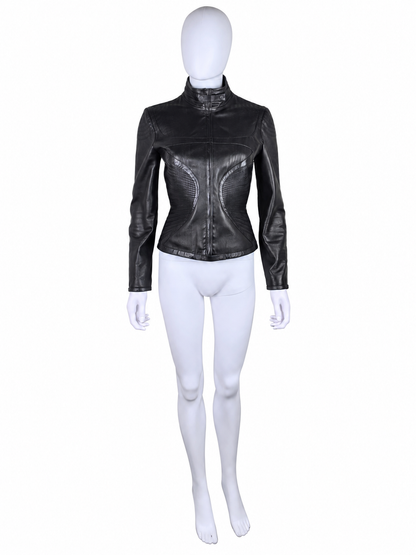 Gucci Giacca Tom Ford in Pelle con Cuciture Sagomate Nera - Pally Vintage Closet