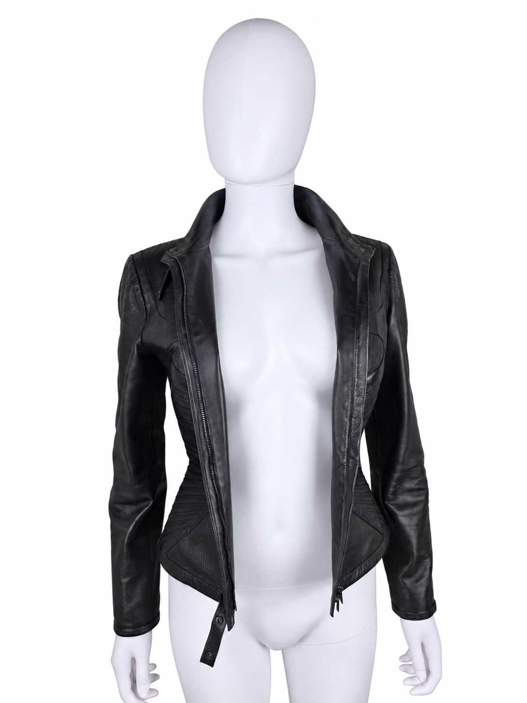 Gucci Giacca Tom Ford in Pelle con Cuciture Sagomate Nera - Pally Vintage Closet