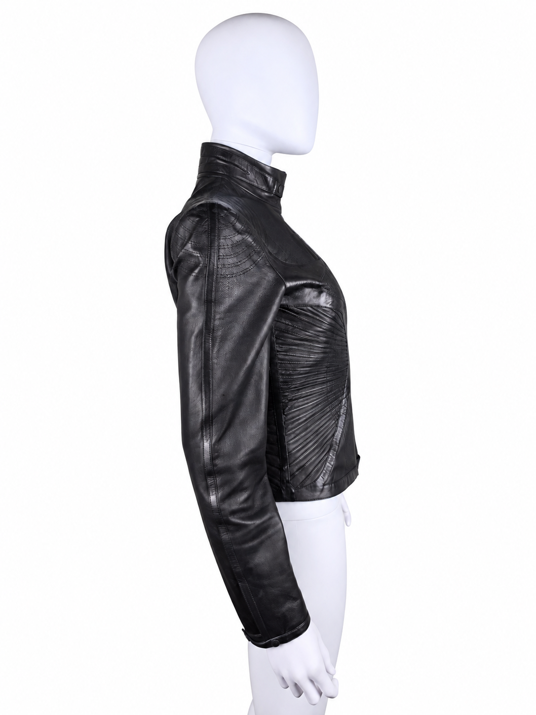 Gucci Giacca Tom Ford in Pelle con Cuciture Sagomate Nera - Pally Vintage Closet