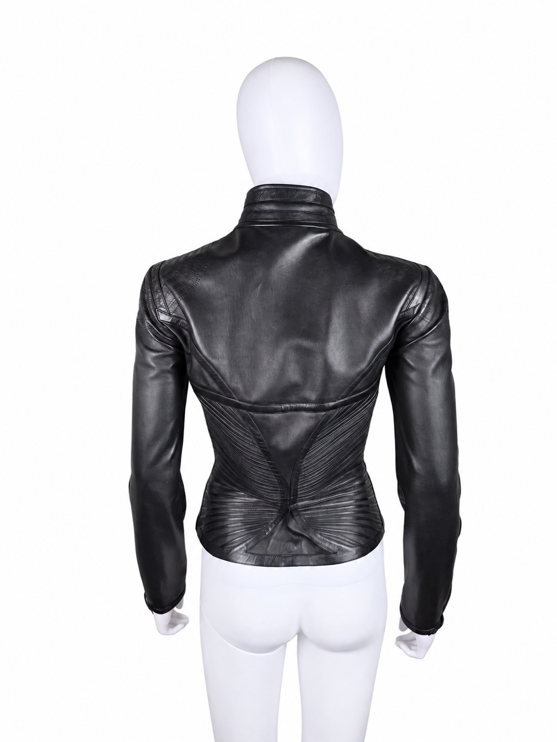 Gucci Giacca Tom Ford in Pelle con Cuciture Sagomate Nera - Pally Vintage Closet