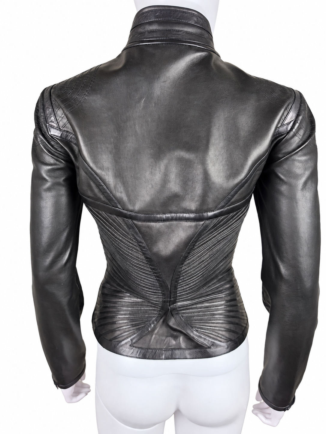 Gucci Giacca Tom Ford in Pelle con Cuciture Sagomate Nera - Pally Vintage Closet