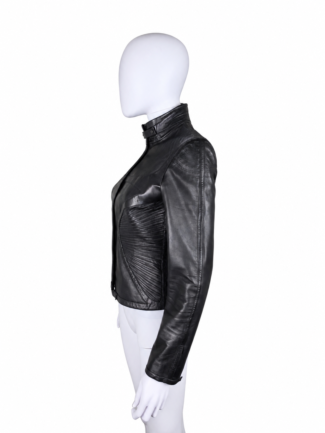 Gucci Giacca Tom Ford in Pelle con Cuciture Sagomate Nera - Pally Vintage Closet