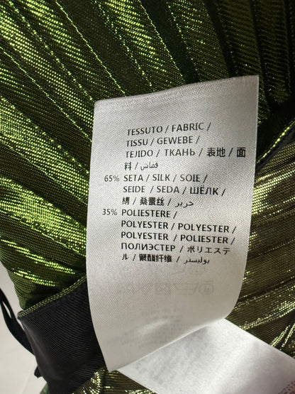 Gucci Gonna Lunga Plissettata Verde Smeraldo Metallizzato - Pally Vintage Closet
