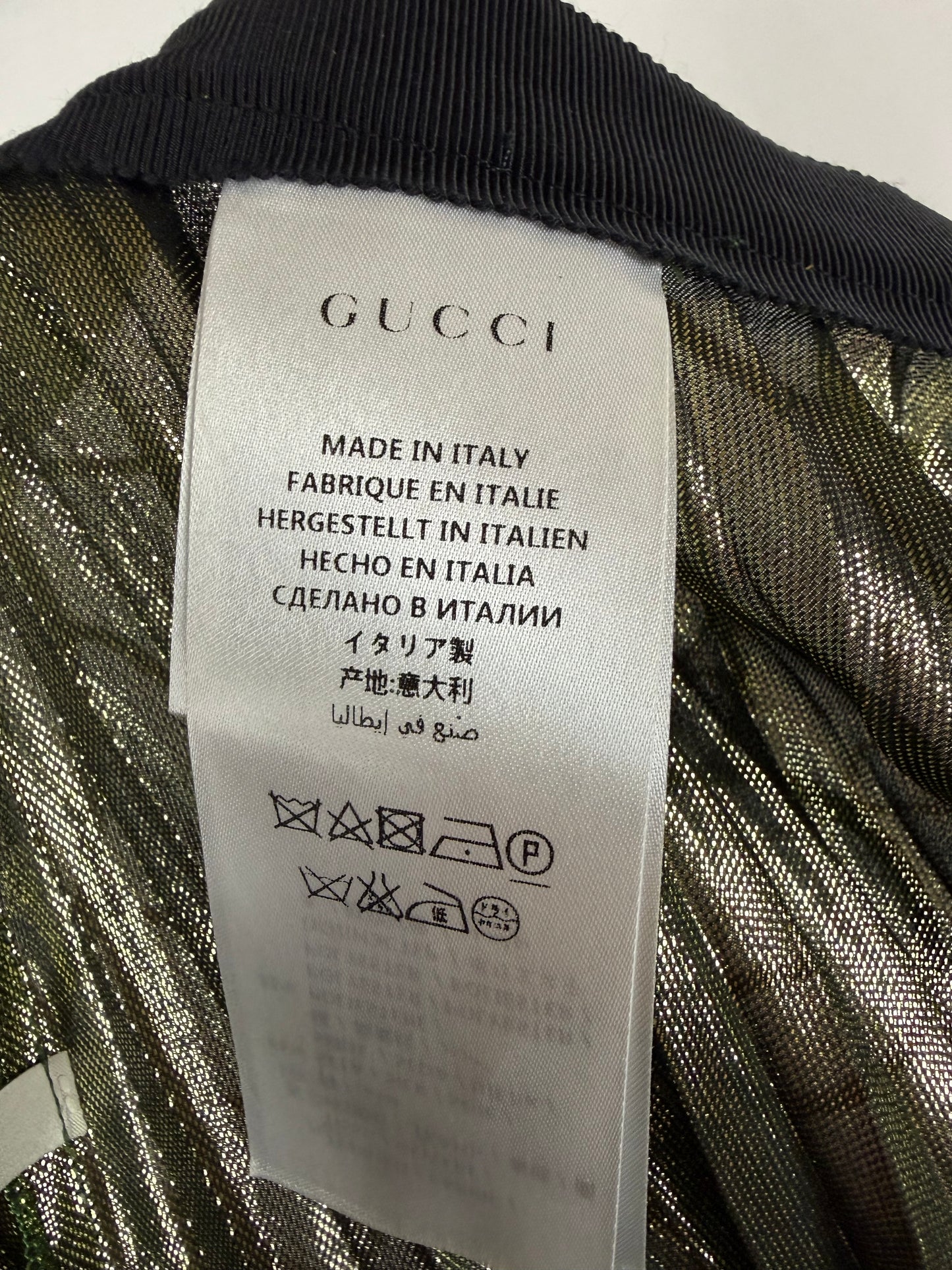 Gucci Gonna Lunga Plissettata Verde Smeraldo Metallizzato - Pally Vintage Closet