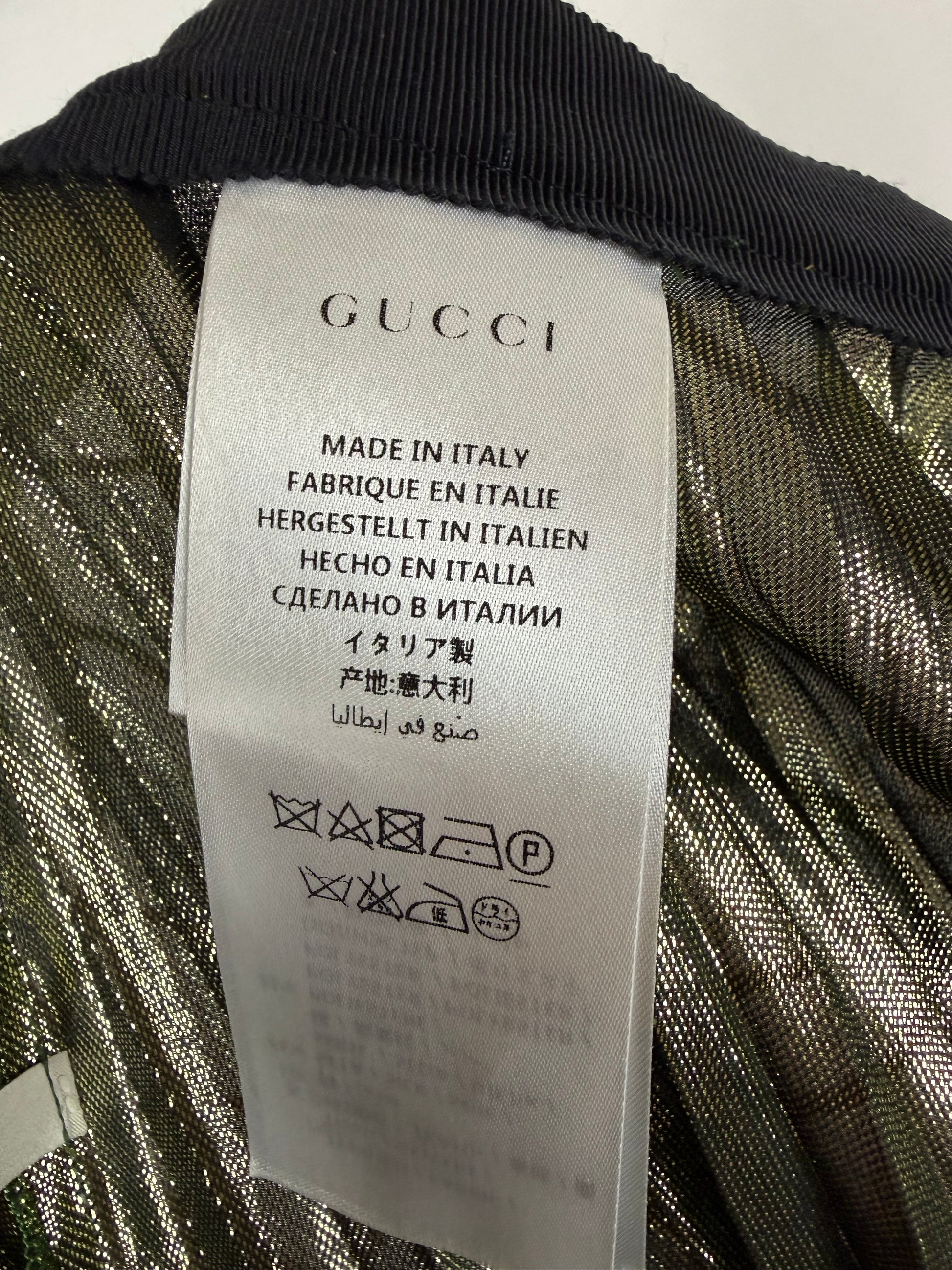 Gucci Gonna Lunga Plissettata Verde Smeraldo Metallizzato - Pally Vintage Closet