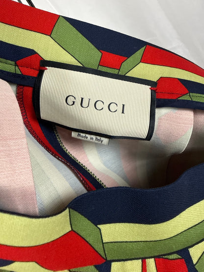 Gucci Gonna Midi con Motivo Geometrico Ottico Multicolore - Pally Vintage Closet