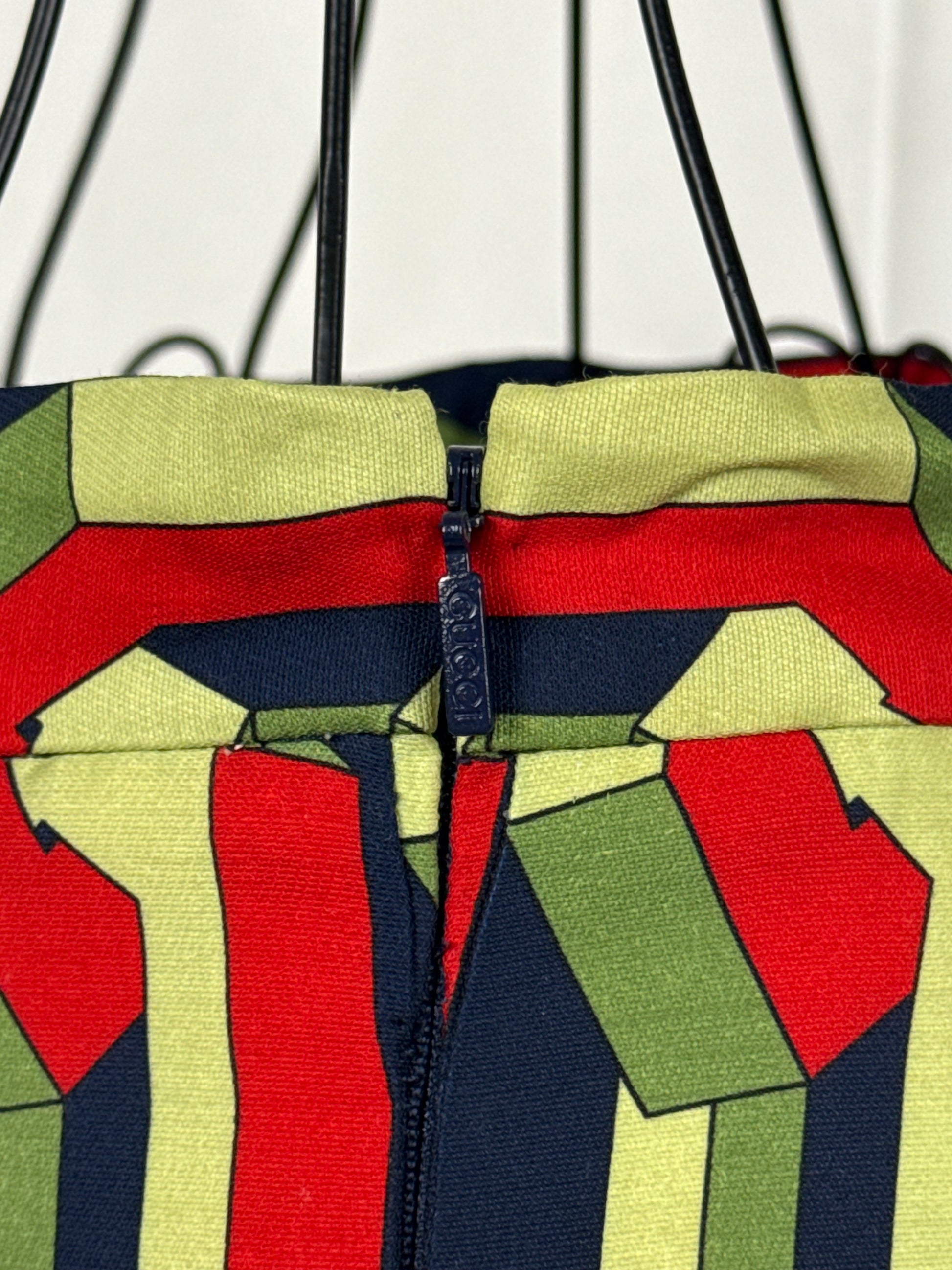 Gucci Gonna Midi con Motivo Geometrico Ottico Multicolore - Pally Vintage Closet