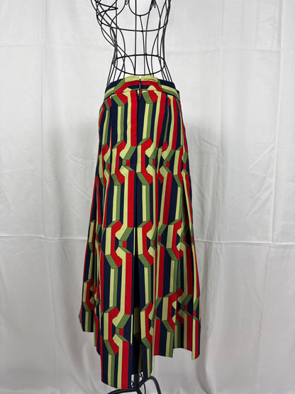 Gucci Gonna Midi con Motivo Geometrico Ottico Multicolore - Pally Vintage Closet