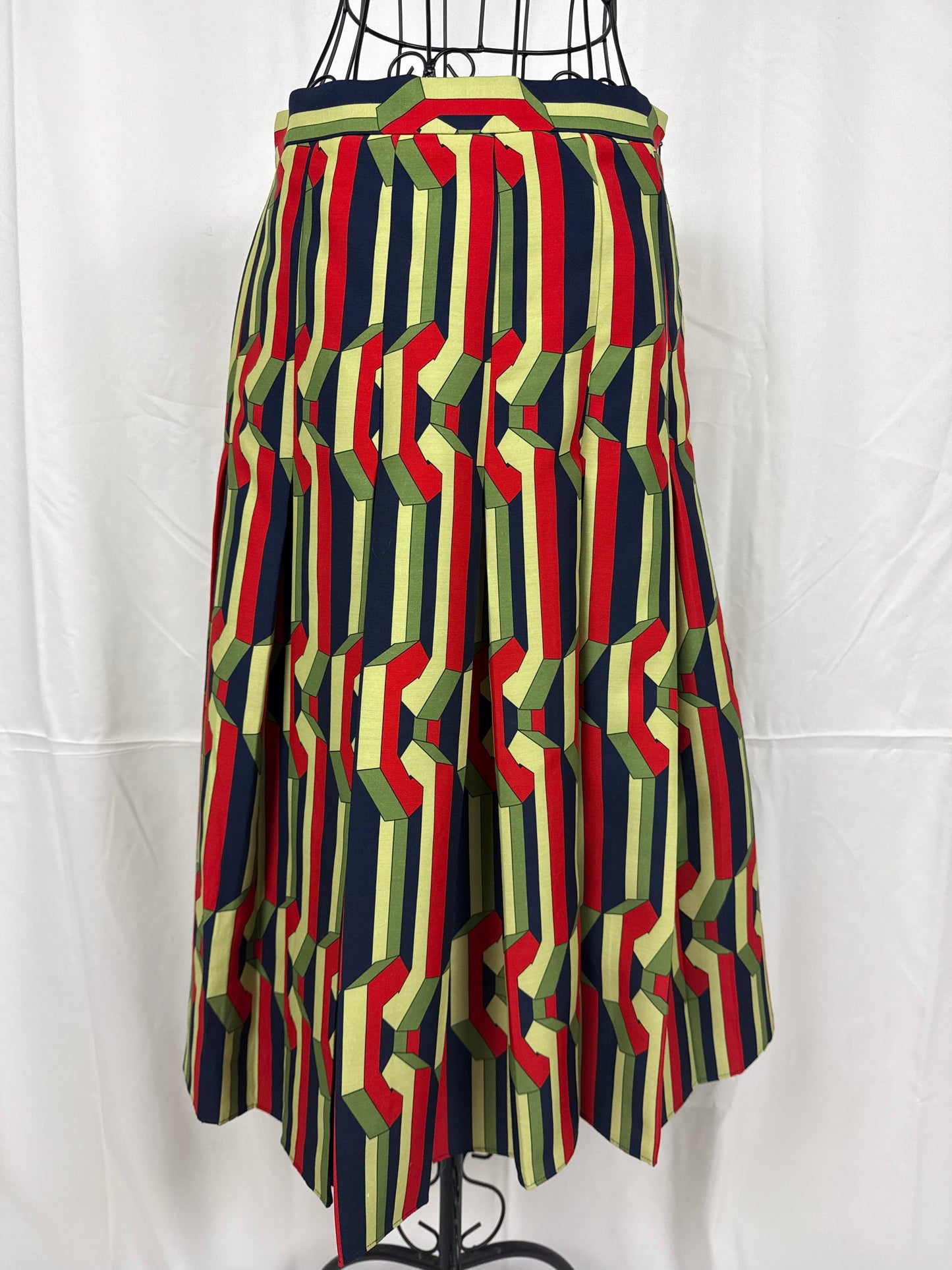 Gucci Gonna Midi con Motivo Geometrico Ottico Multicolore - Pally Vintage Closet