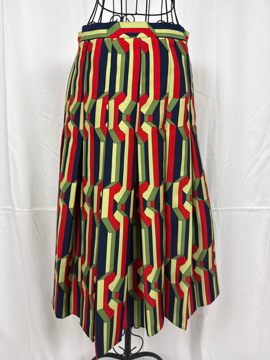 Gucci Gonna Midi con Motivo Geometrico Ottico Multicolore - Pally Vintage Closet