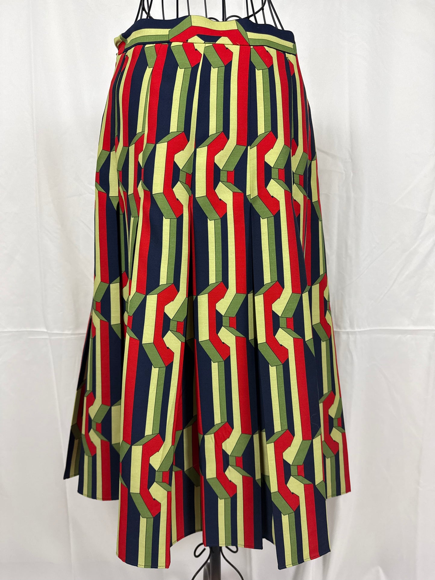 Gucci Gonna Midi con Motivo Geometrico Ottico Multicolore - Pally Vintage Closet