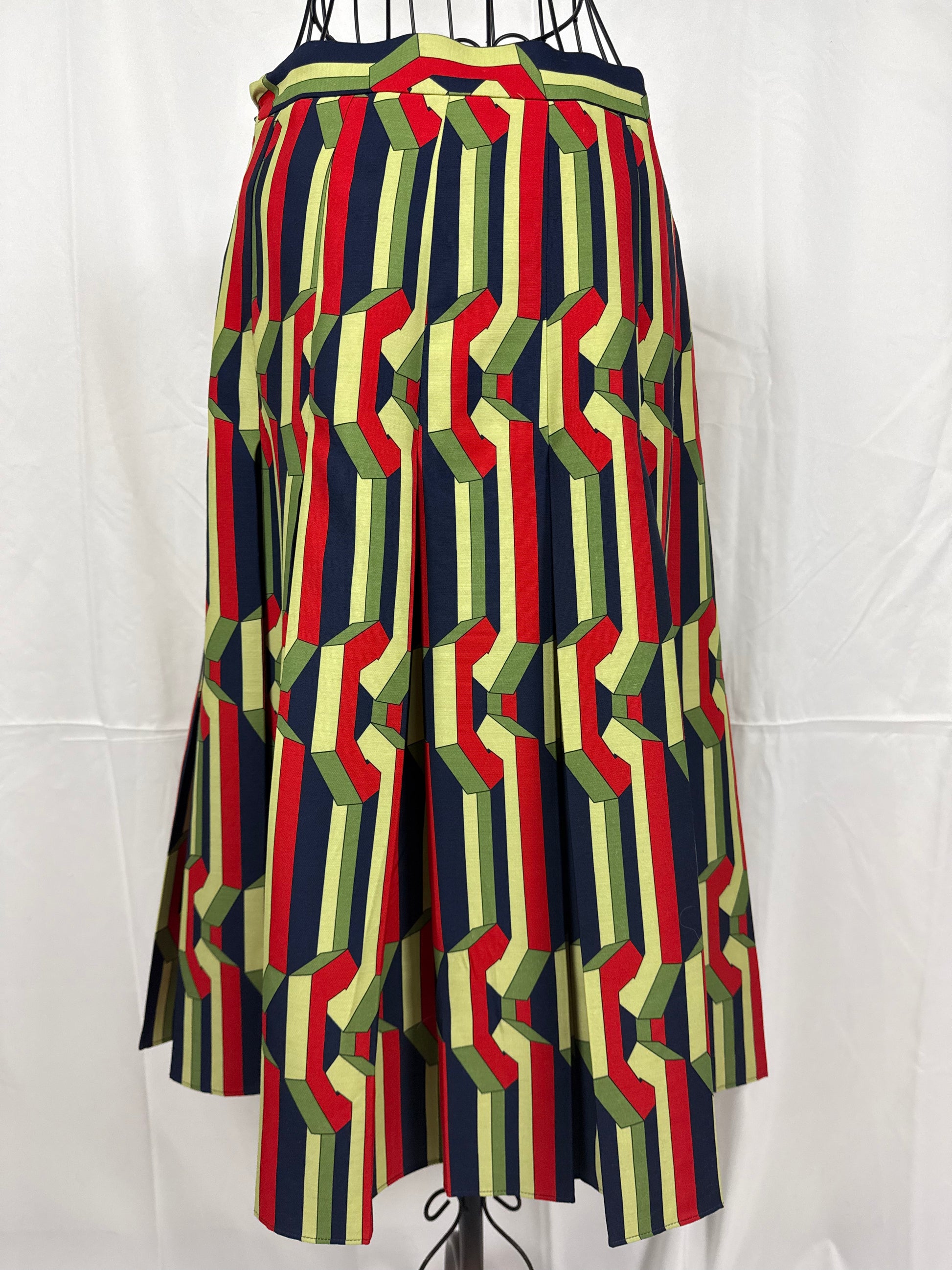 Gucci Gonna Midi con Motivo Geometrico Ottico Multicolore - Pally Vintage Closet