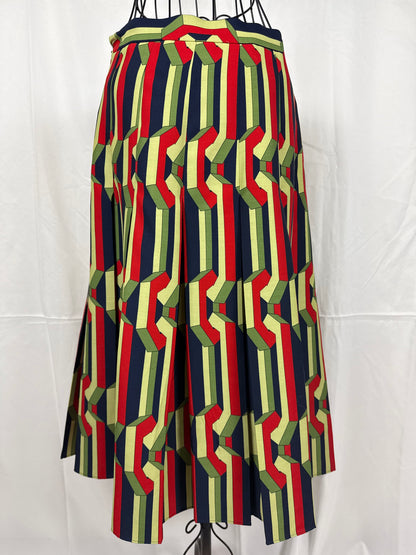 Gucci Gonna Midi con Motivo Geometrico Ottico Multicolore - Pally Vintage Closet
