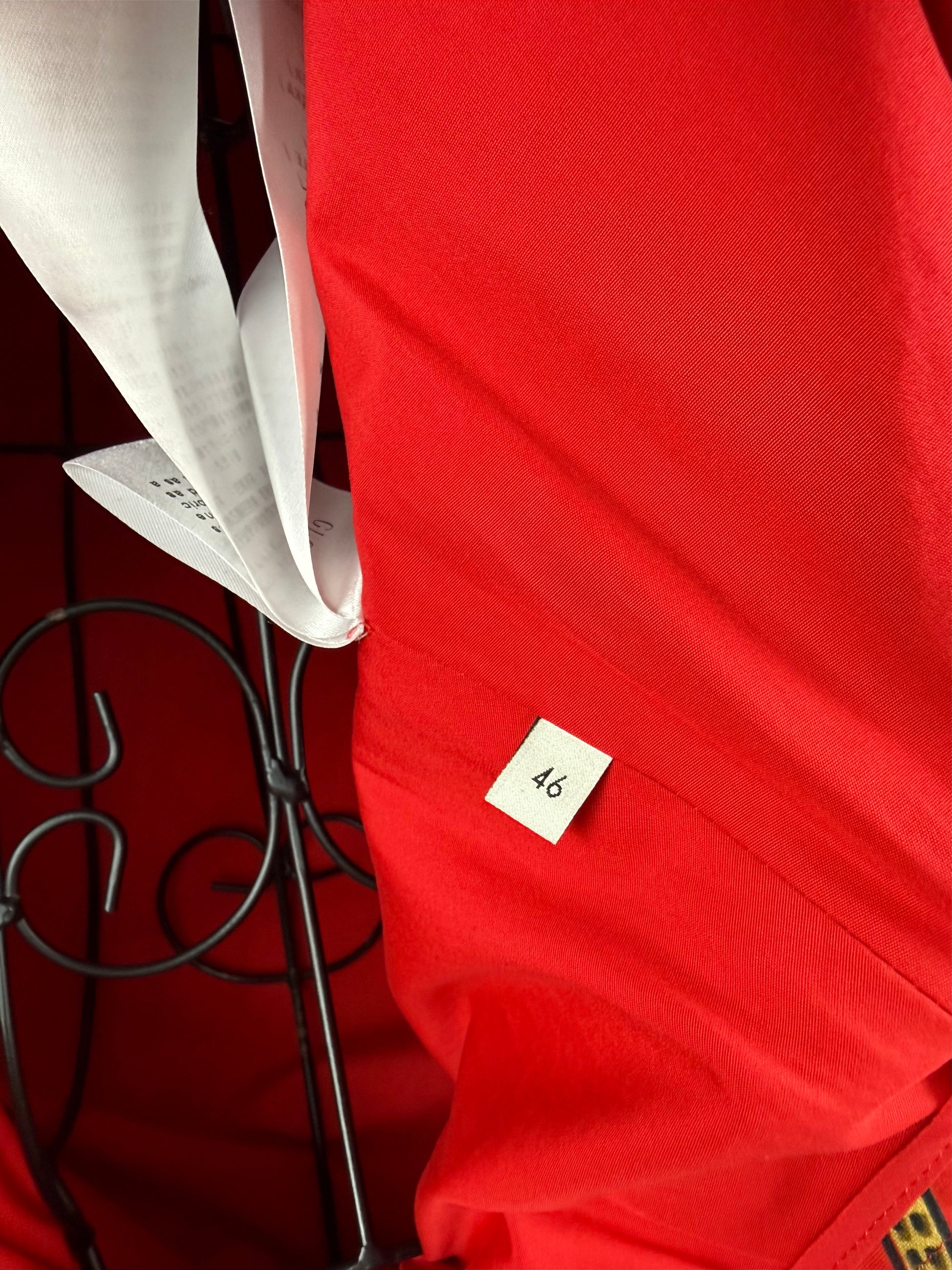 Gucci Gonna a Pieghe con Stampa Equestre Stirrup Midi Rossa - Pally Vintage Closet